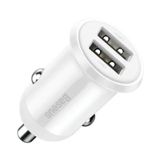 Автомобільний зарядний пристрій Baseus Grain Pro 2USB White (CCALLP-02)