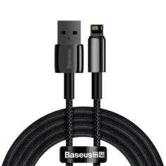 Кабель Baseus Tungsten Gold Fast Charging USB-A to Lightning 2m Black (CALWJ-A01)