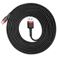 Кабель Baseus Cafule USB-A to Micro-USB 3m Black/Red (CAMKLF-H91)