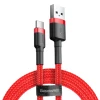Кабель Baseus Cafule USB-A to USB-C 1m Red (CATKLF-B09)