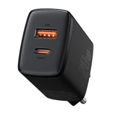 Мережевий зарядний пристрій Baseus Compact QC 20W USB-C | USB-A Black (CCXJ-B01)
