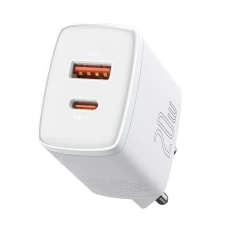 Мережевий зарядний пристрій Baseus Compact QC 20W USB-C | USB-A White (CCXJ-B02)