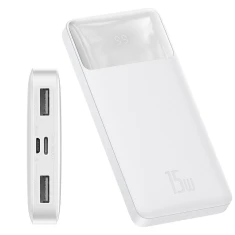 Портативное зарядное устройство Baseus Bipow Power Bank 15W 10000 mAh White (PPDML-I02)