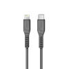 Кабель Uniq MFI Flex USB-C- Lightning 18W 1.2 m Nylon Gray / Charcoal Gray (UNIQ-FLEX(CTMFI)-GREY)