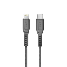 Кабель Uniq MFI Flex USB-C- Lightning 18W 1.2 m Nylon Gray / Charcoal Gray (UNIQ-FLEX(CTMFI)-GREY)