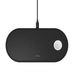 Бездротовий зарядний пристрій Uniq Aereo FC 3-in-1 10W Black/Charcoal Black (UNIQ-AEREO3 in1(EU)-BLACK)