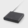 Мережевий зарядний пристрій Uniq HUB Surge 90 Вт 2xUSB Quick Charge 3.0 + 2xUSB-C PD 3.0 (LITHOS Collective) Black / Charcoal Black (8886463668108)