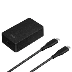 Мережевий зарядний пристрій UNIQ Versa Slim PD 18W USB-C with USB-C to USB-C Cable 1.2m Charcoal Black (UNIQ-VERSASLBUN(EU)-BLK)