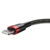 Кабель Baseus Kevlar Cable USB for Lightning 2A 0.5M Red+Black (CALKLF-A19)