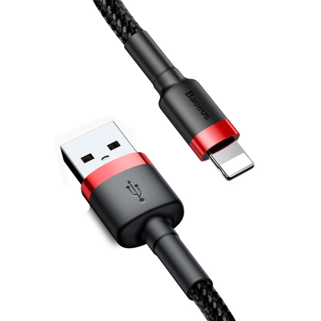 Кабель Baseus Kevlar Cable USB for Lightning 2A 0.5M Red+Black (CALKLF-A19)