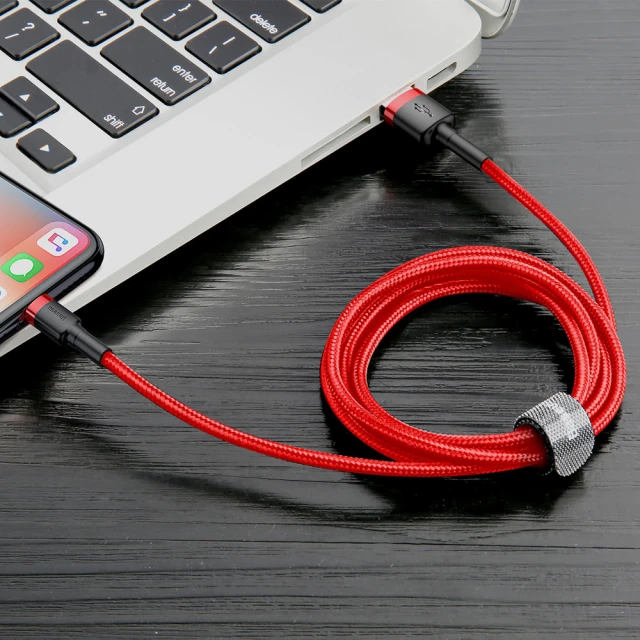 Кабель Baseus Kevlar Cable USB for Lightning 2A 1M Gray+Red (CALKLF-B09)