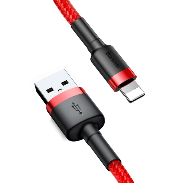 Кабель Baseus Kevlar Cable USB for Lightning 2A 1M Gray+Red (CALKLF-B09)