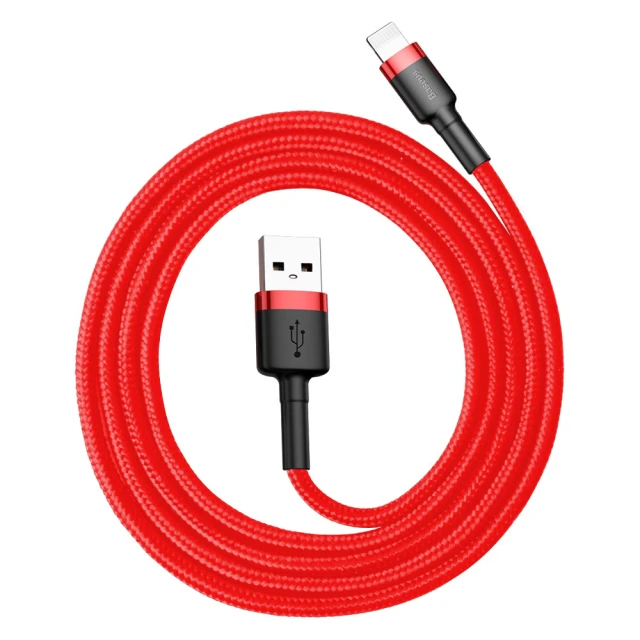 Кабель Baseus Kevlar Cable USB for Lightning 2A 1M Gray+Red (CALKLF-B09)
