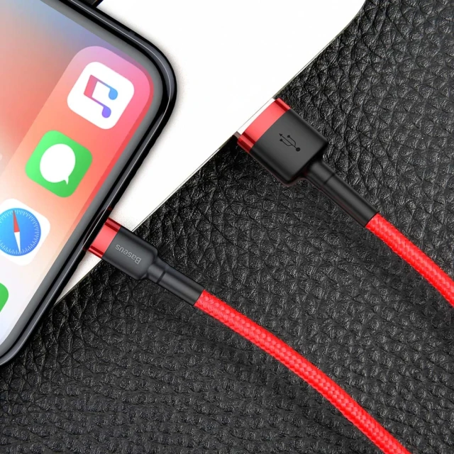 Кабель Baseus Kevlar Cable USB for Lightning 2A 1M Gray+Red (CALKLF-B09)