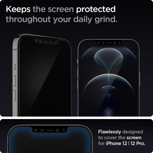 Захисне скло Spigen для iPhone 12 | 12 Pro Glas.tR EZ Fit (2 Pack) (AGL01801)