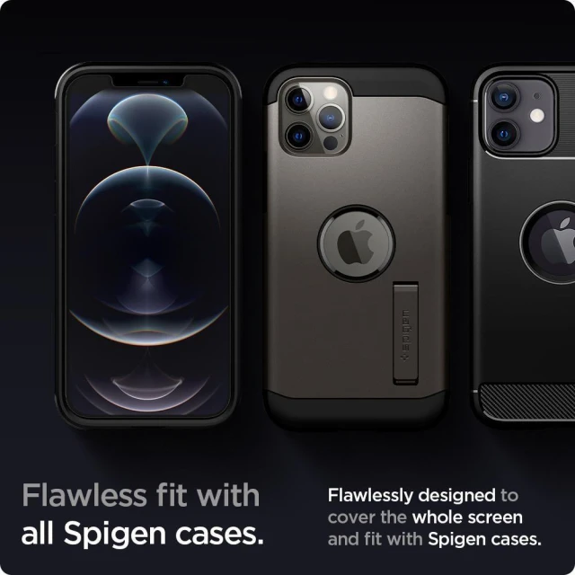 Захисне скло Spigen для iPhone 12 | 12 Pro Glas.tR EZ Fit (2 Pack) (AGL01801)