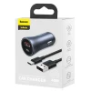 Автомобільний зарядний пристрій Baseus Golden Contactor Pro 40W USB Type-C with Cable Type-C 1m Dark Gray (TZCCJD-0G)