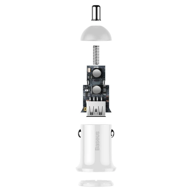 Автомобільний зарядний пристрій Baseus Grain Pro 2USB White (CCALLP-02)
