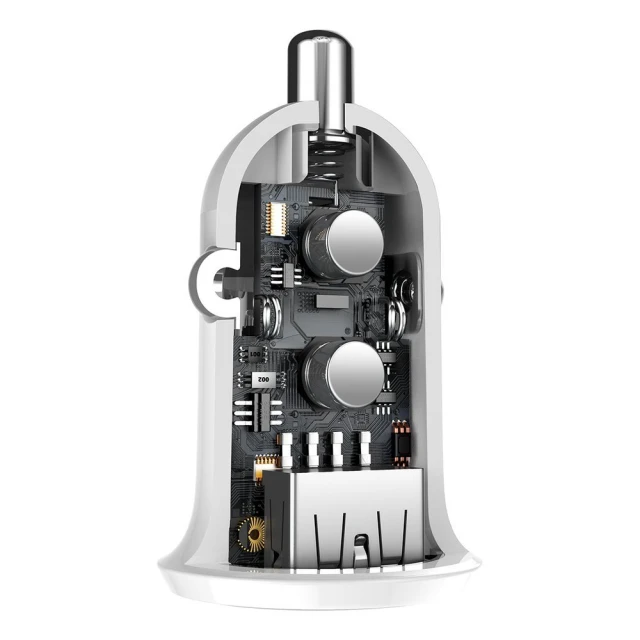 Автомобільний зарядний пристрій Baseus Grain Pro 2USB White (CCALLP-02)