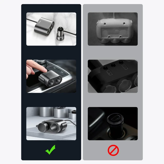 Автомобільний зарядний пристрій Baseus High Efficiency Dual Cigarette Lighter 2USB Black (CRDYQ-01)