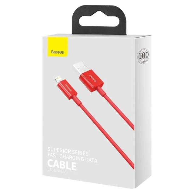 Кабель Baseus Superior Series Fast Charging USB-A to Lightning 1m Red (CALYS-A09)