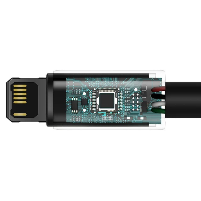 Кабель Baseus Tungsten Gold Fast Charging USB-A to Lightning 2m Black (CALWJ-A01)
