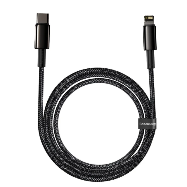 Кабель Baseus Tungsten Gold PD USB-C to Lightning 2m Black (CATLWJ-A01)
