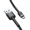 Кабель Baseus Cafule USB-A to Micro-USB 3m Black/Grey (CAMKLF-HG1)