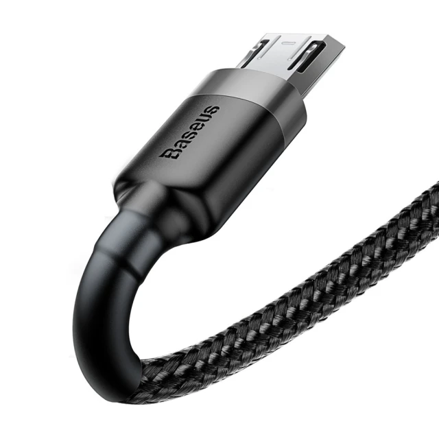 Кабель Baseus Cafule USB-A to Micro-USB 3m Black/Grey (CAMKLF-HG1)