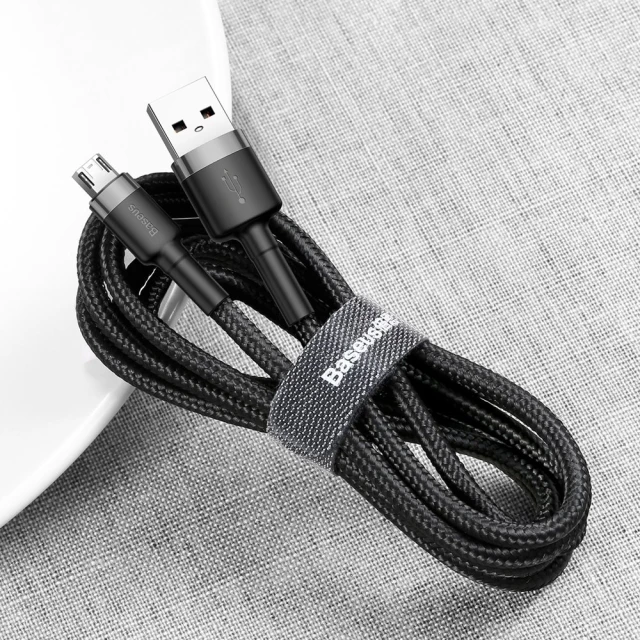Кабель Baseus Cafule USB-A to Micro-USB 3m Black/Grey (CAMKLF-HG1)