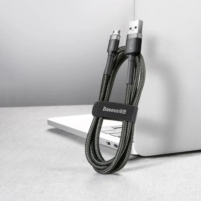 Кабель Baseus Cafule USB-A to Micro-USB 3m Black/Grey (CAMKLF-HG1)