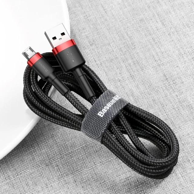 Кабель Baseus Cafule USB-A to Micro-USB 3m Black/Red (CAMKLF-H91)