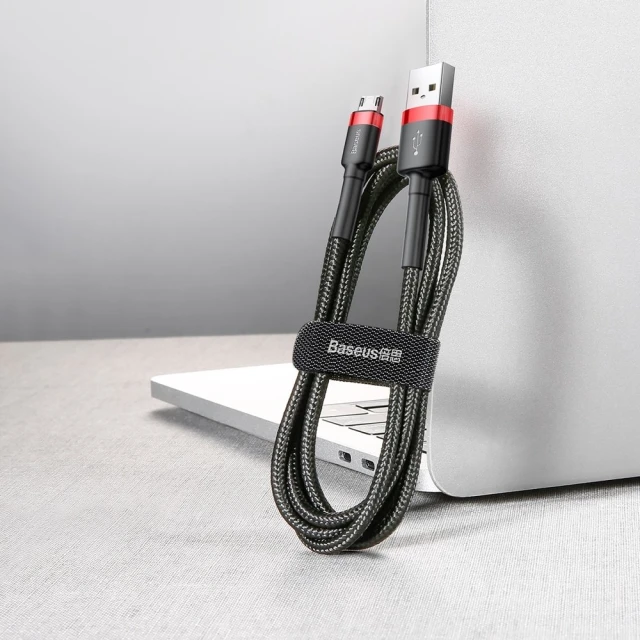 Кабель Baseus Cafule USB-A to Micro-USB 3m Black/Red (CAMKLF-H91)