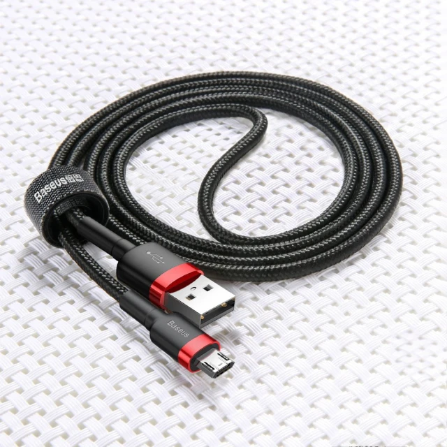 Кабель Baseus Cafule USB-A to Micro-USB 3m Black/Red (CAMKLF-H91)