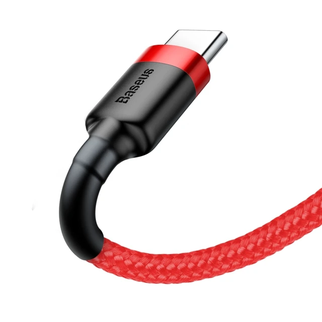 Кабель Baseus Cafule USB-A to USB-C 1m Red (CATKLF-B09)