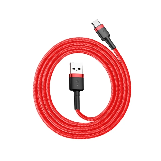 Кабель Baseus Cafule USB-A to USB-C 1m Red (CATKLF-B09)