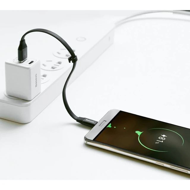 Кабель Baseus Nimble USB-A to USB-C 0.23m Black (CATMBJ-01)