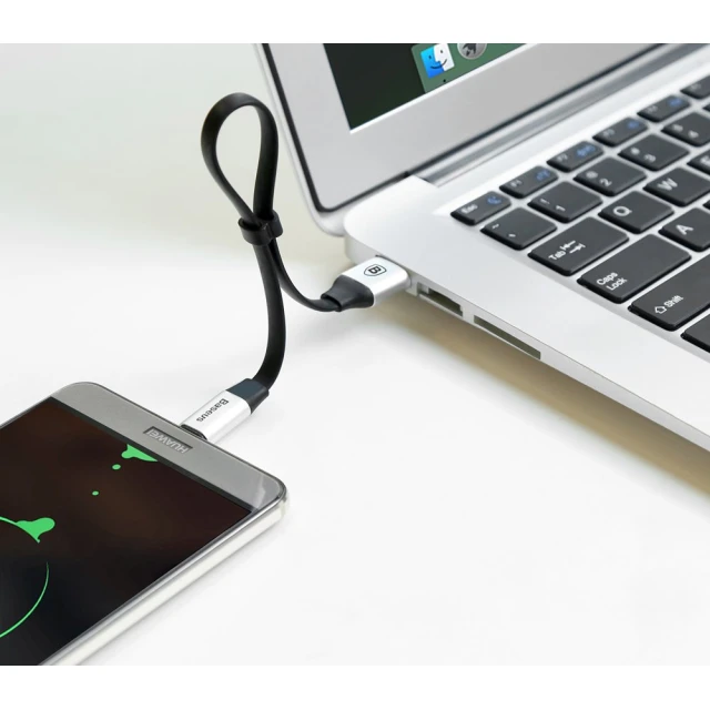 Кабель Baseus Nimble USB-A to USB-C 0.23m Black (CATMBJ-01)