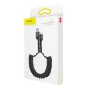 Кабель Baseus Fish Eye Spring Data USB-A to Lightning 1m Black (CALSR-01)
