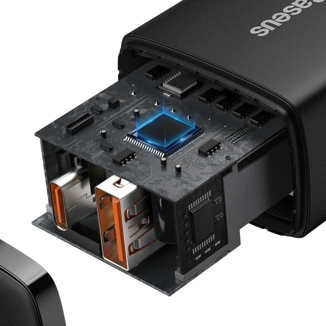 Мережевий зарядний пристрій Baseus Compact QC 20W USB-C | USB-A Black (CCXJ-B01)
