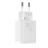 Мережевий зарядний пристрій Baseus Compact QC 20W USB-C | USB-A White (CCXJ-B02)