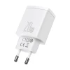 Мережевий зарядний пристрій Baseus Compact QC 20W USB-C | USB-A White (CCXJ-B02)