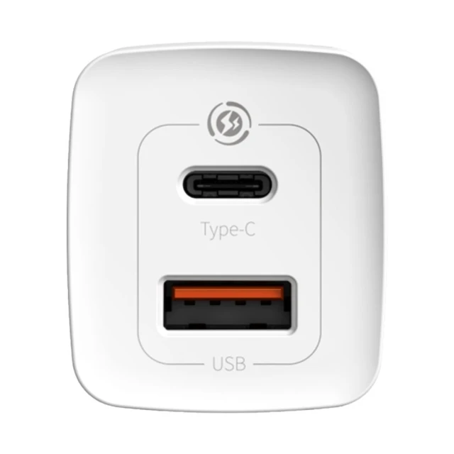 Мережевий зарядний пристрій Baseus GaN2 Lite QC 65W USB-C | USB-A White (CCGAN2L-B02)
