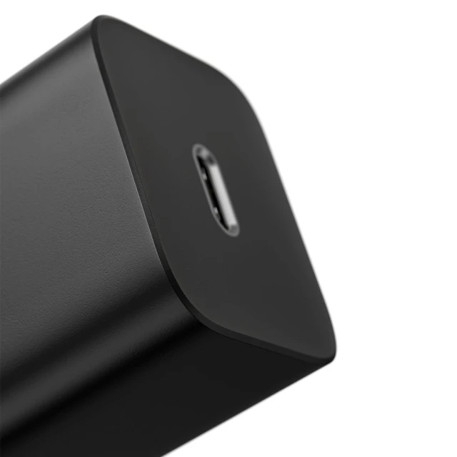 Мережевий зарядний пристрій Baseus Super Silicone PD 20W USB-C with USB-C to Lightning Cable 1m Black (TZCCSUP-B01)