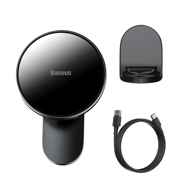 Автотримач з функцією бездротової зарядки Baseus Big Energy 15W Black with MagSafe (WXJN-01)
