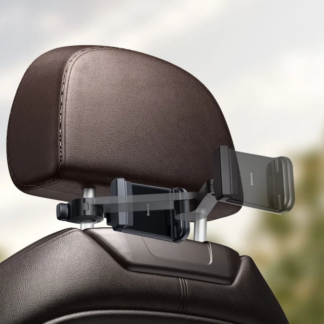 Автодержатель с функцией беспроводной зарядки Baseus Energy Storage Backseat Black (WXHZ-01)