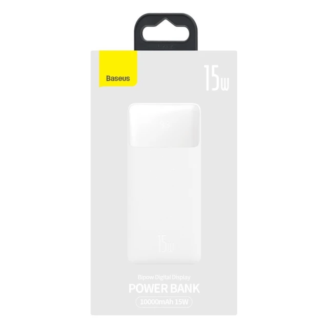 Портативний зарядний пристрій Baseus Bipow Power Bank 15W 10000 mAh White (PPDML-I02)