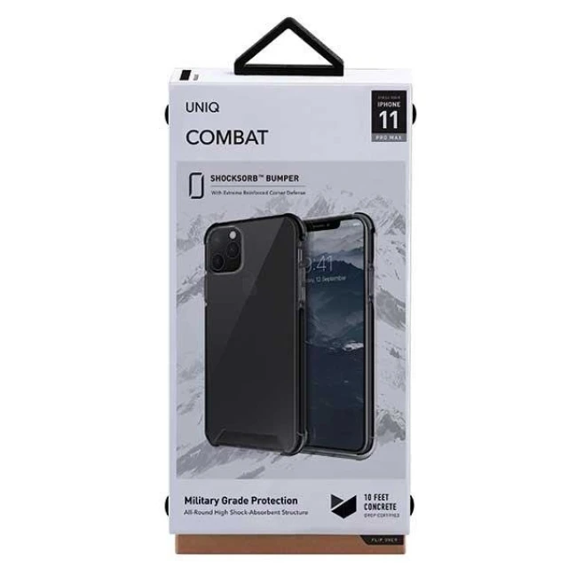 Чохол Uniq Combat для iPhone 11 Pro Max Carbon Black (UNIQ-IP6.5HYB(2019)-COMBLK)