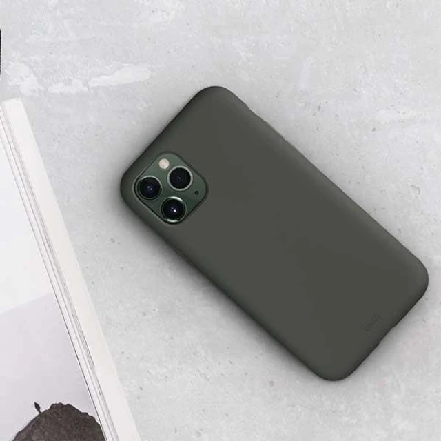 Чохол Uniq Lino Hue для iPhone 11 Pro Max Moss Gray (UNIQ-IP6.5HYB(2019)-LINOHGRY)