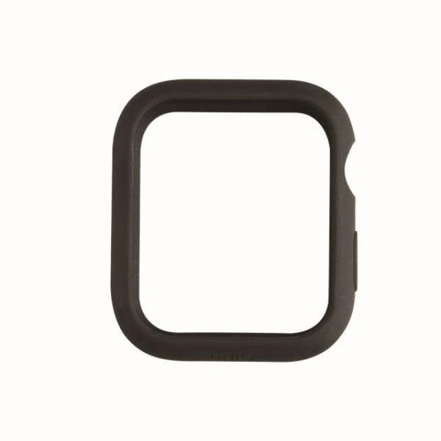 Чохол Uniq Lino для Apple Watch 4 | 5 | 6 | SE 44 mm Black/Ash Black (UNIQ-44 mm-LINOBLK)